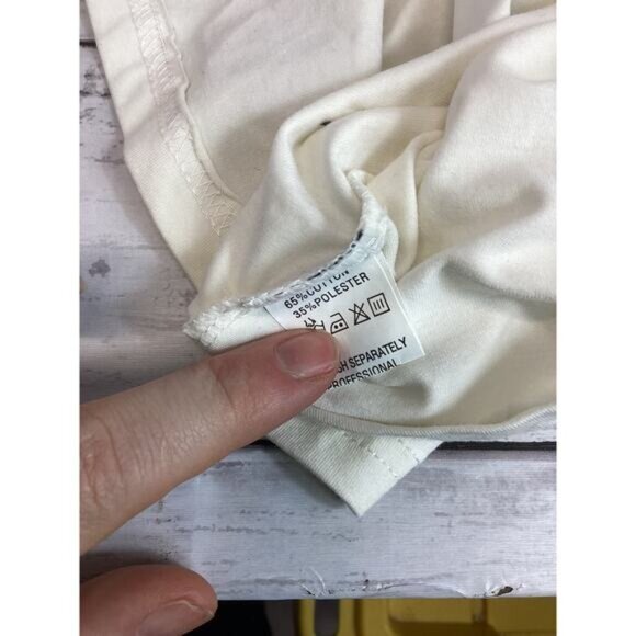 Country Club Chic Simple Truth City Girl White Black Trimmed Short Sleeve Small - Picture 6 of 6